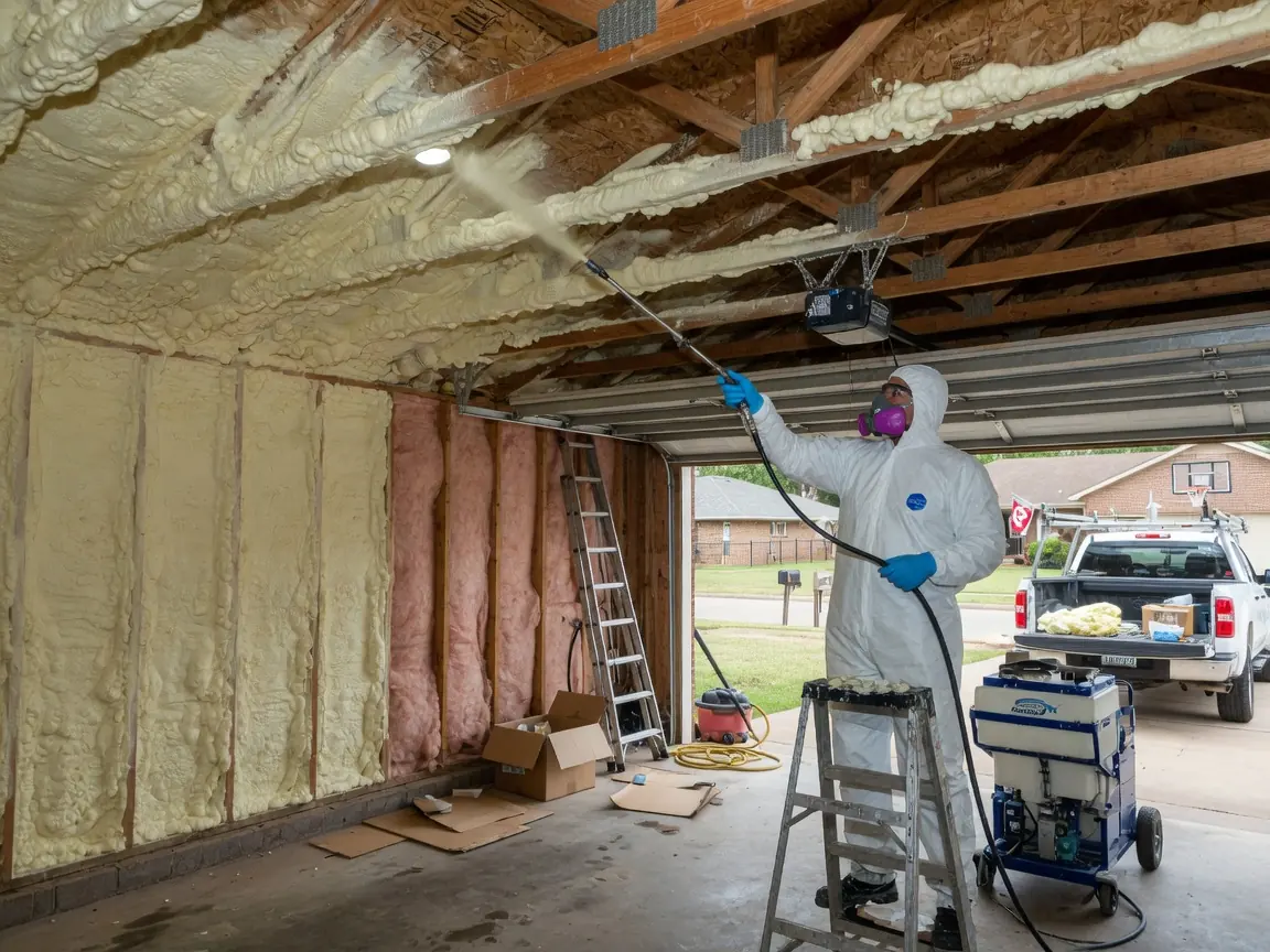 Spray foam insulation project in Mounds, OK