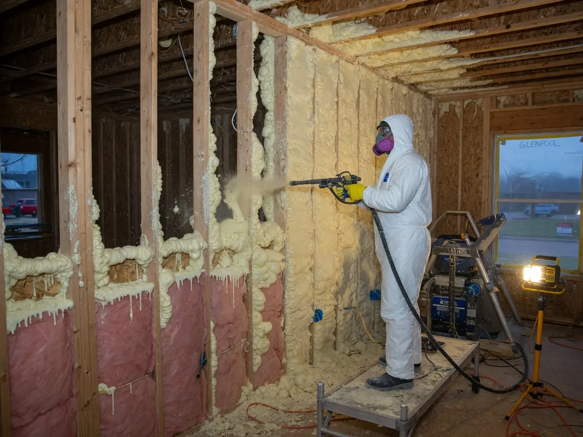 Spray foam insulation project in Kellyville, OK
